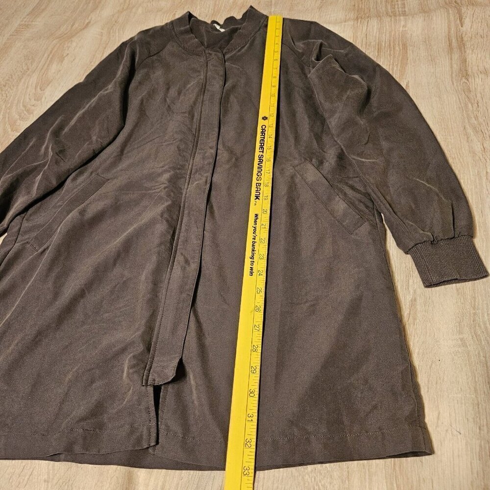 PLEIONE Brownish Gray Women's Lightweight Modal blend Long Jacket, Small - Picture 10 of 12